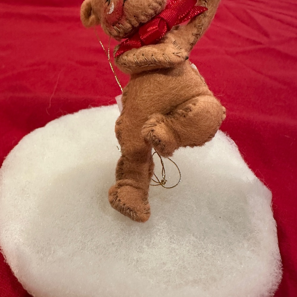 Annalee Brown Reindeer with Red Bow Holiday Decor
